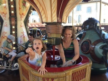 Carousel ride in St Remy de Provence. We took a ride every day.