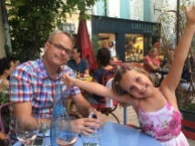Waiting for our dinner at Bistrot de Marie in St Remy De Provence, for my birthday.